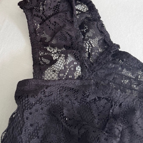 NWT Pacsun Beverly and Beck Black Lace Crop Top, size M square neck Y2K boho - Picture 10 of 16